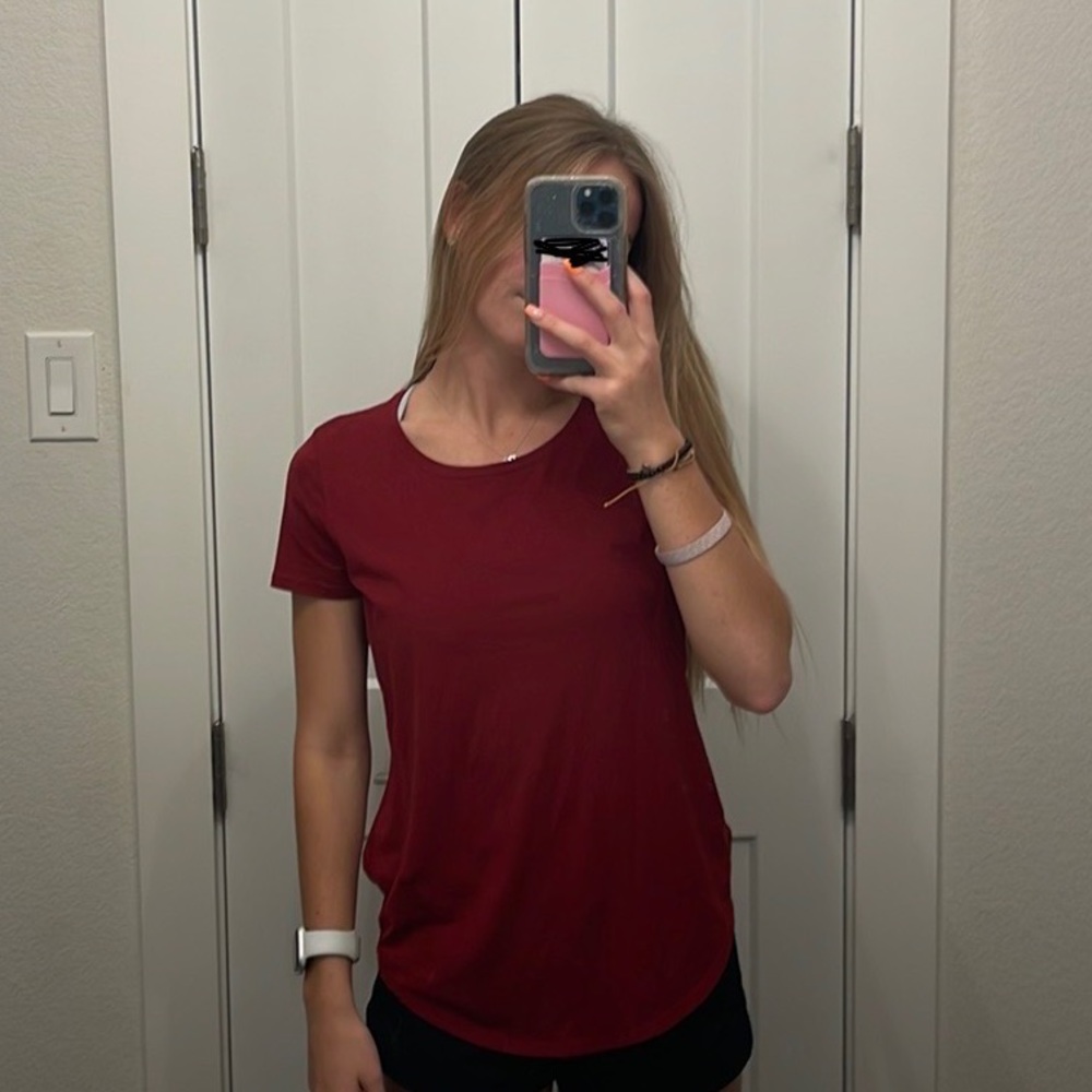Dark Red Lululemon Shirt